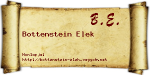 Bottenstein Elek névjegykártya
